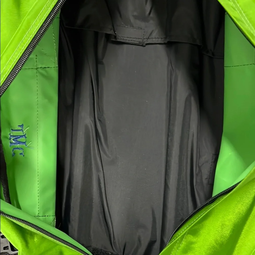 L.L. Bean Green and Black wheeled Duffel Bag Durable Design